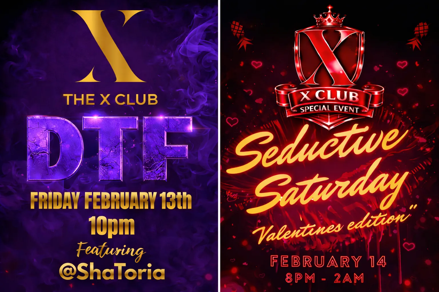 X CLUB this weekend!!!