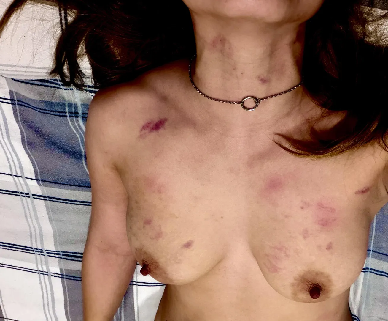 A good slave doesn’t flinch or whimper when Master sinks his teeth in to give it love marks for Valentines