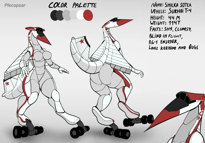 Another aeromorph ref sheet I made (plecopsar) [F]