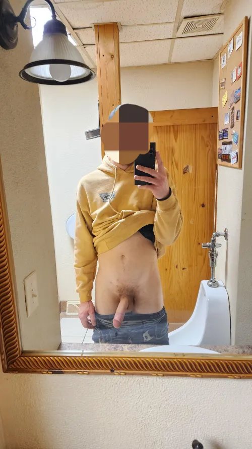 Bar bathroom boner