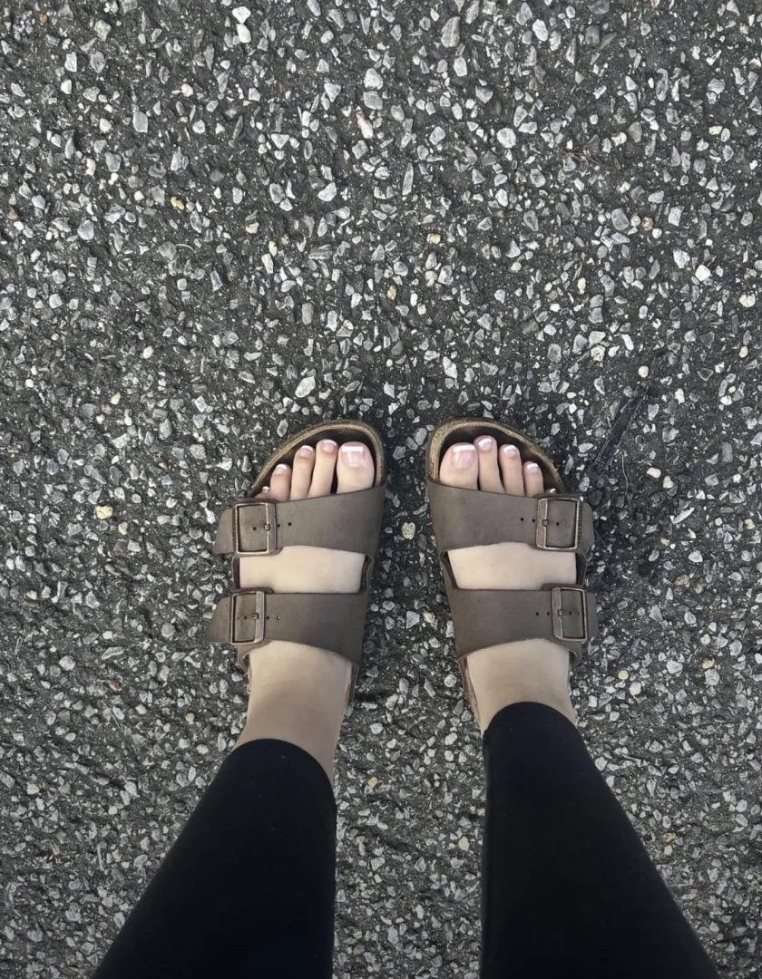 French tip and birks..what a combo
