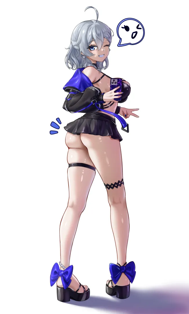 Mira winking selfie (Artist: Zancrowkami) [Original Character]