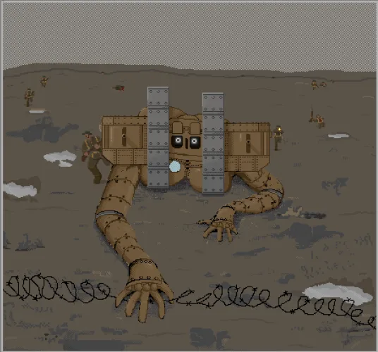 MK4 tank supporting infantry [F] (art by me)