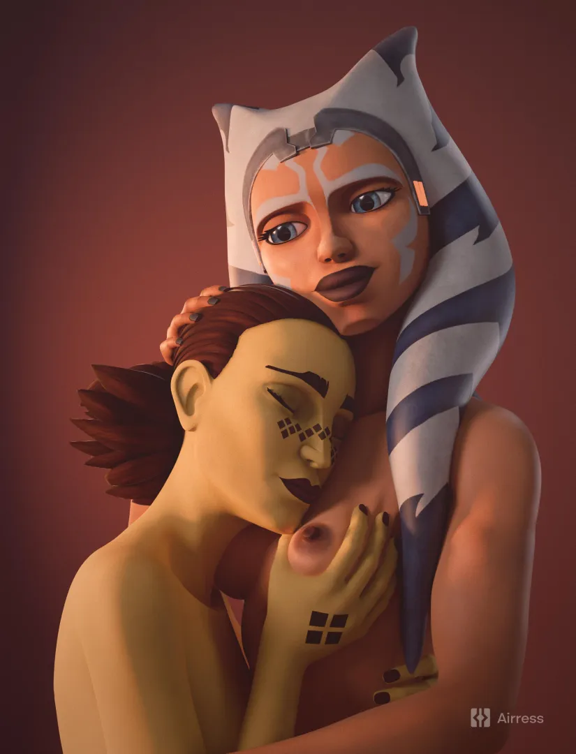 Ahsoka and Barriss wishes a Happy Valentine's (Airress)