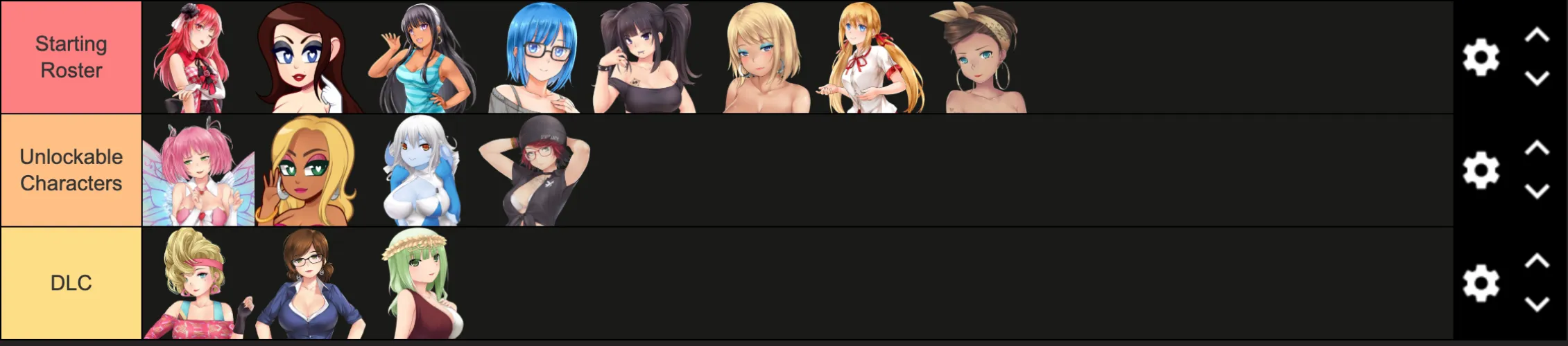 Create a Huniepop Fighting Roster - Day 13