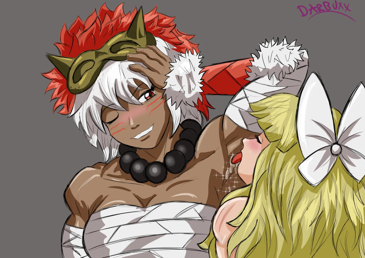 Due to the recent events, Rinkah and Charlotte didn't want to miss the armpit licking party!! by me (Darbuxx)