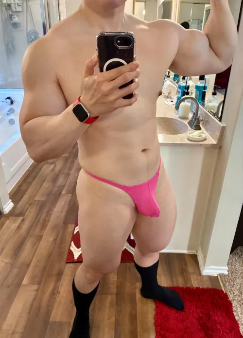 Getting ready for gym 