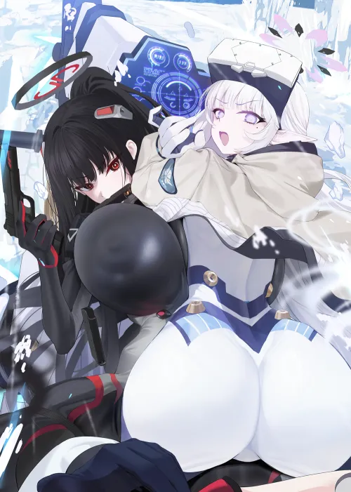 Rio and Himari on the hoverbike (xiujia yihuizi)