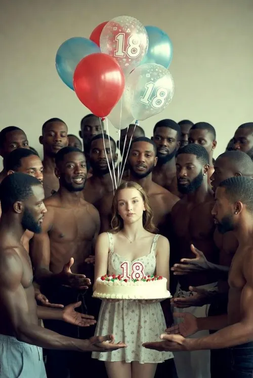 There must be more than 18 black men, and it must be on the sacred land of Africa so that she may receive nature's blessing to be fertile and bear many children.
Art