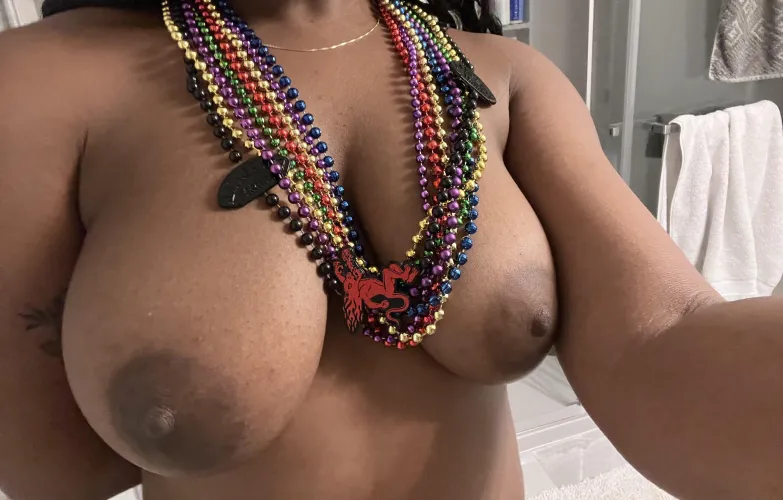 Titties out for Mardi Gras weekend
