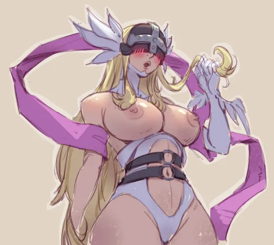 Angewomon nsfw art by(crimson canvas) that I did recently. Hope u enjoy it.