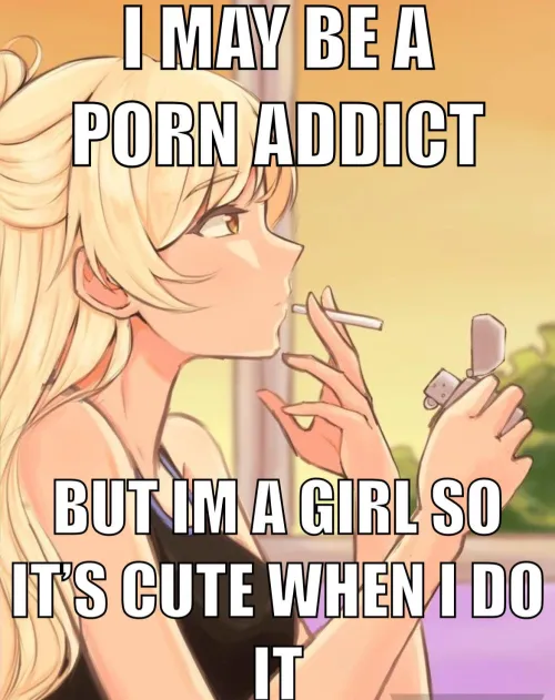 god forbid a girl is a gooner