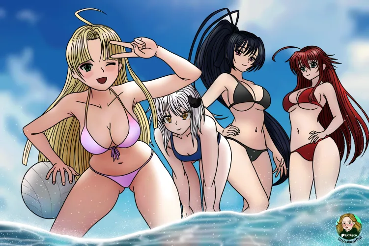 Highschool DXD Bikini Babes (by littlehoeart)
