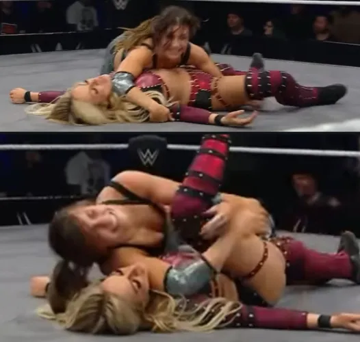 Kendal pinning Karmen in Evolve