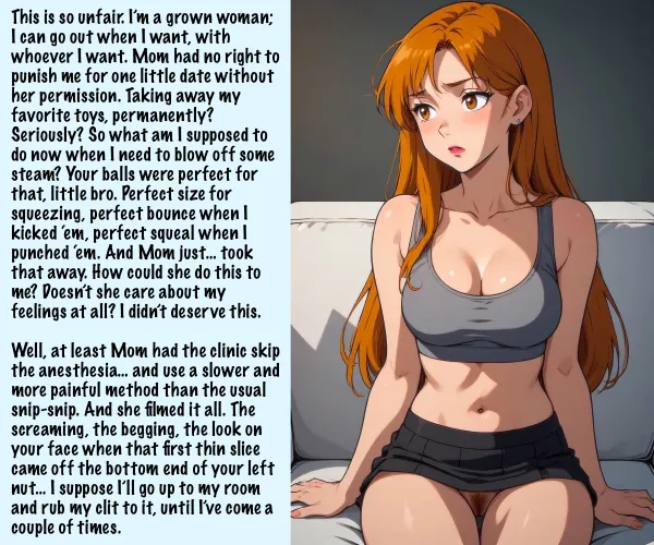 Your balls were her favorite toys… [AI Image] (punishment81 on ImageFap)