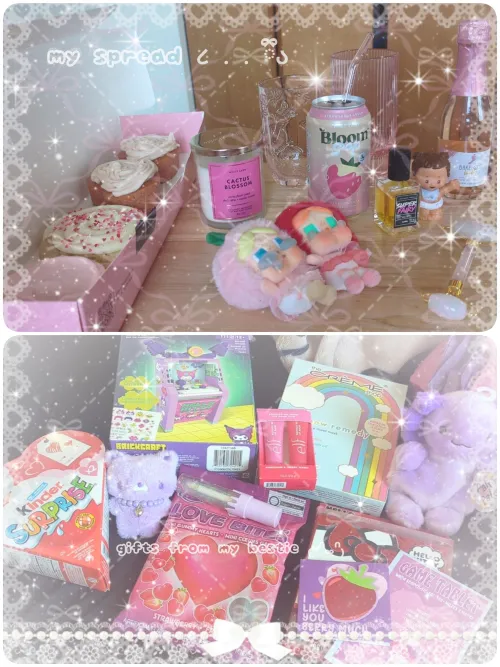Ი︵ my lil valentines spread & some prezzies from a friend