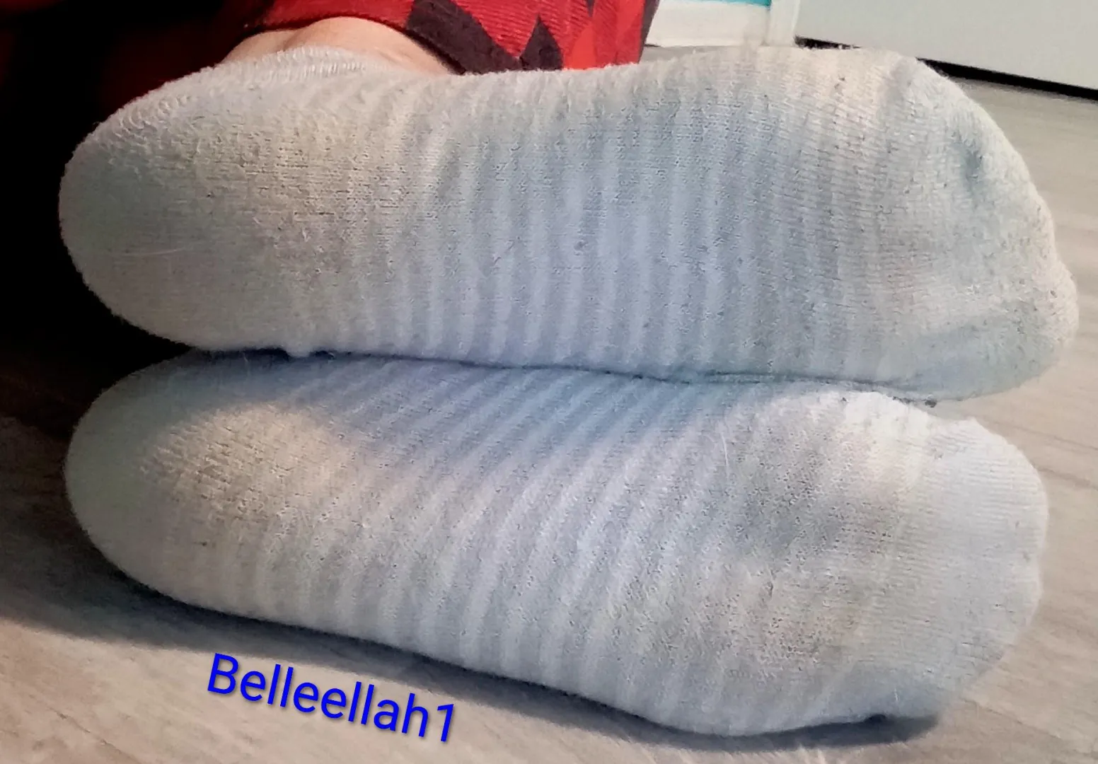 10 day worn socks ready to ship! Lots of sweaty workouts included in this wear. Message me to claim