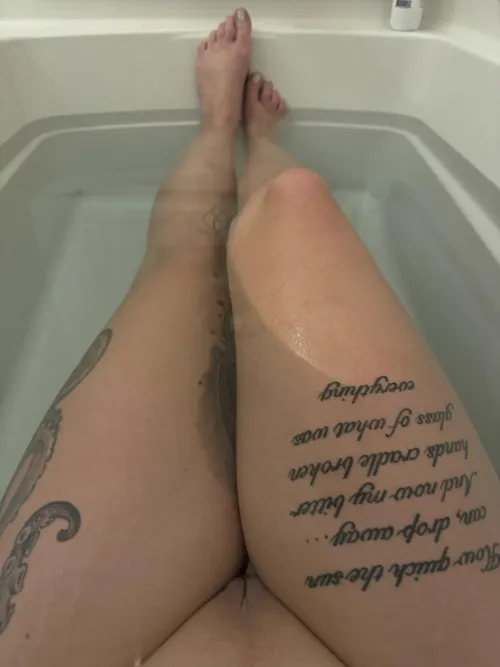 A nice hot bath after walking around your mind all day