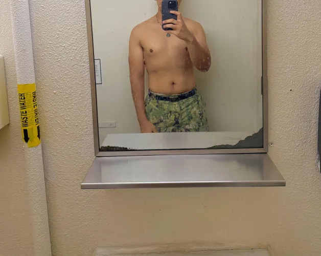 An officer might walk in on me 