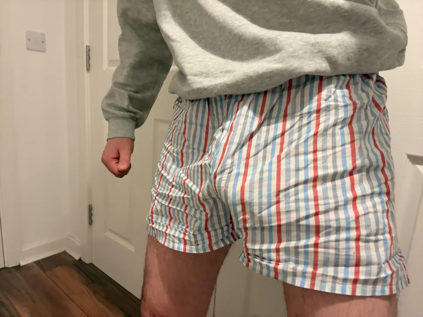 Home from work means work pants come straight off as soon as I get through the door