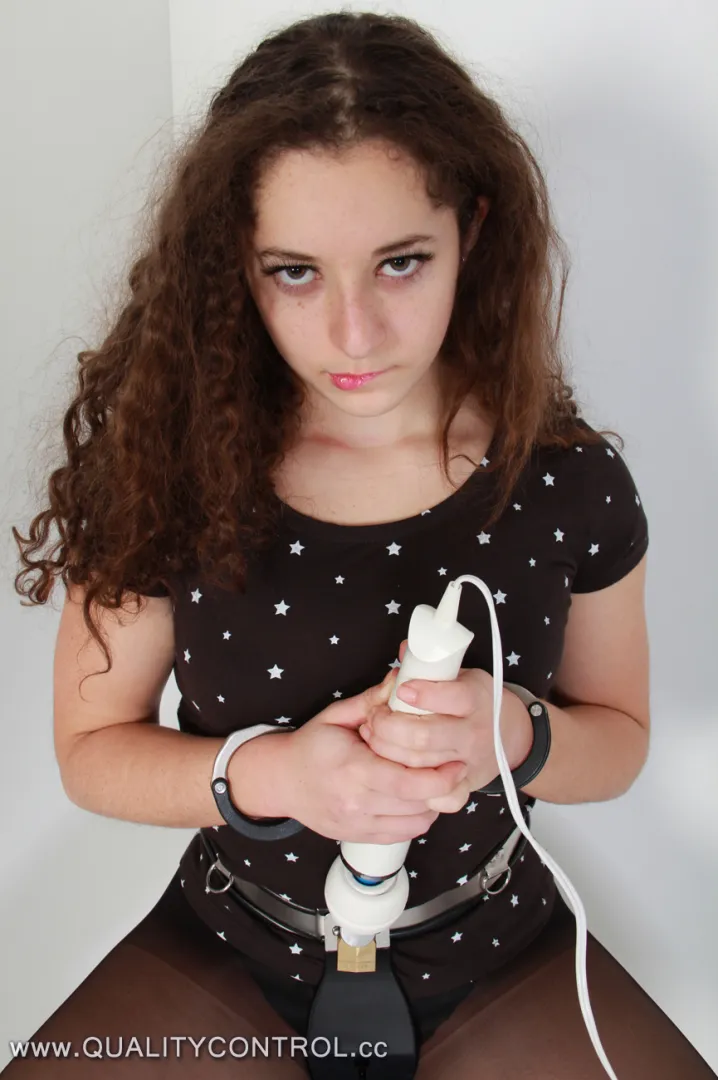 No, you won't get pleasure with that belt on