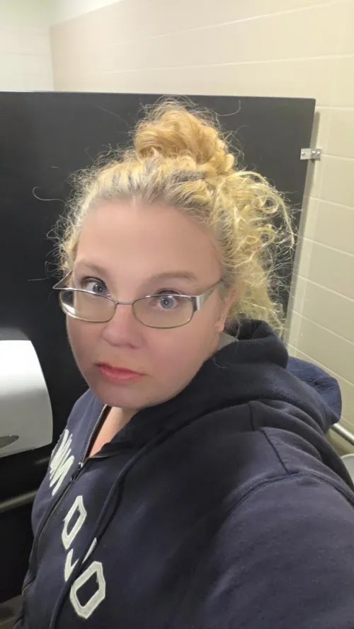 Rocking the messy milf bun today