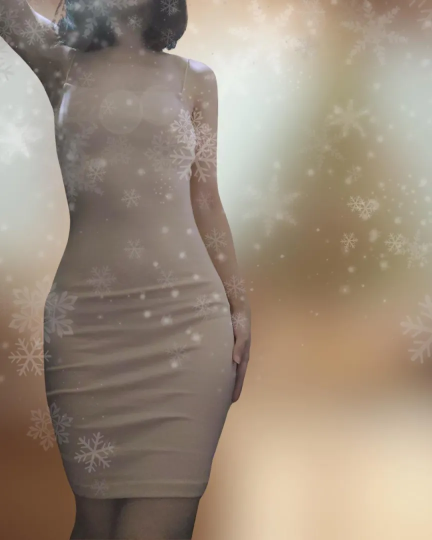 Tease! too cold, dress-up in my room ☃️