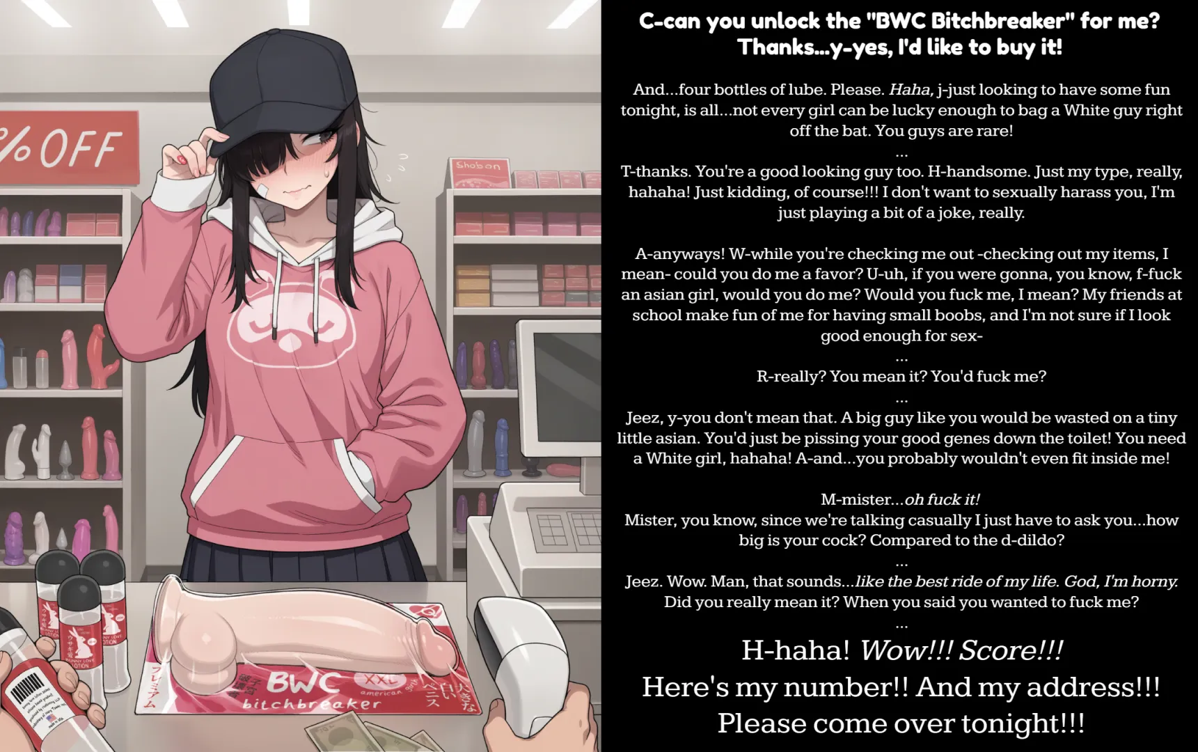 Embarrassing Purchase [WMAF] [Bleached] [Raceplay] [Flirting]