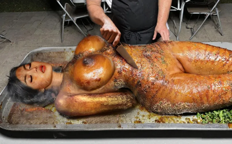 share it equally among restaurant visitors so that everyone can enjoy the delicious meat