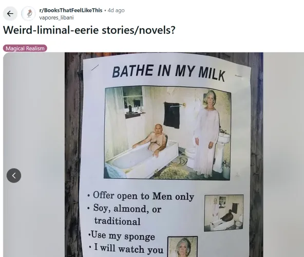 The reader's barely concealed fetish