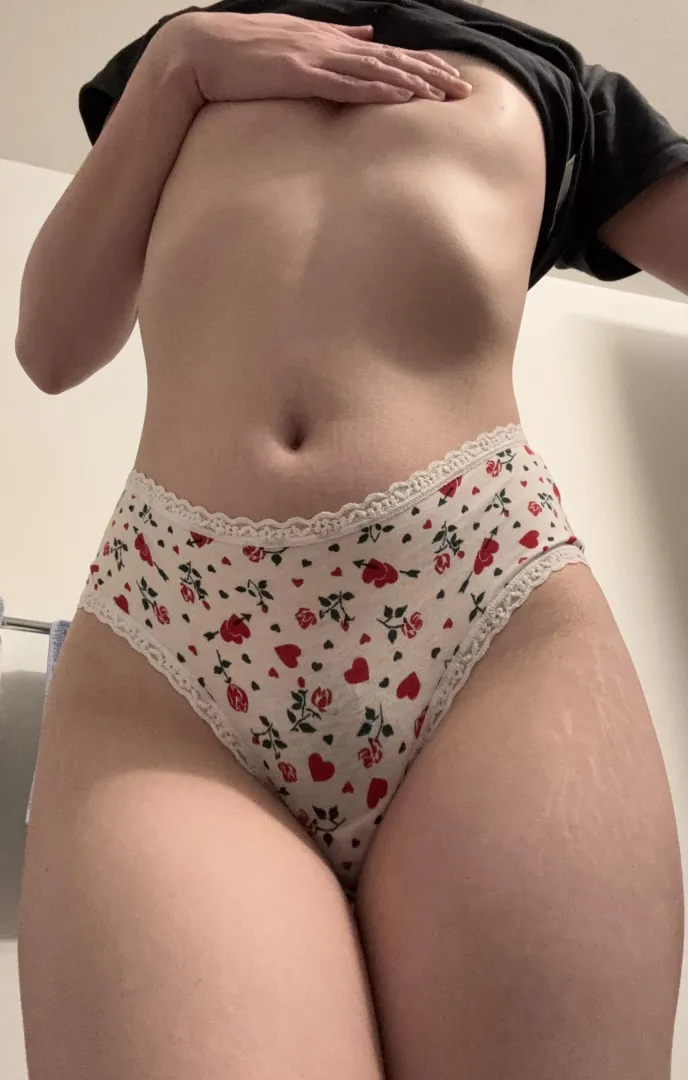 This adorable Valentine's Day panty from Victoria's Secret has been worn for 2 days, played in once, and skipped a shower during wear! Comes with polaroid and handwritten note! 60usd!