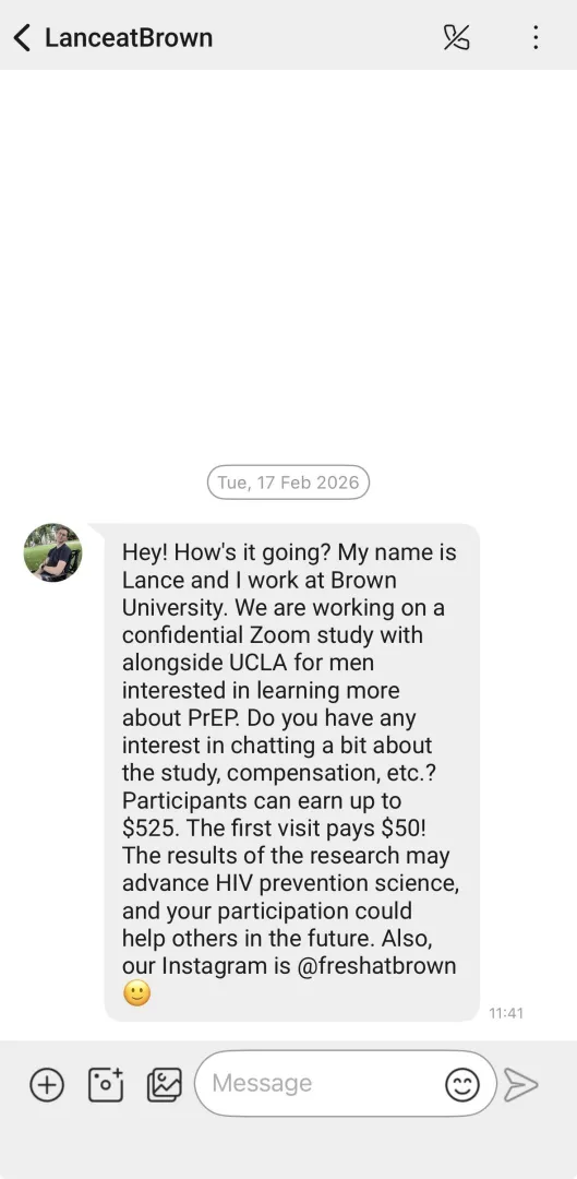 What is this and have any other gay providers received this message?