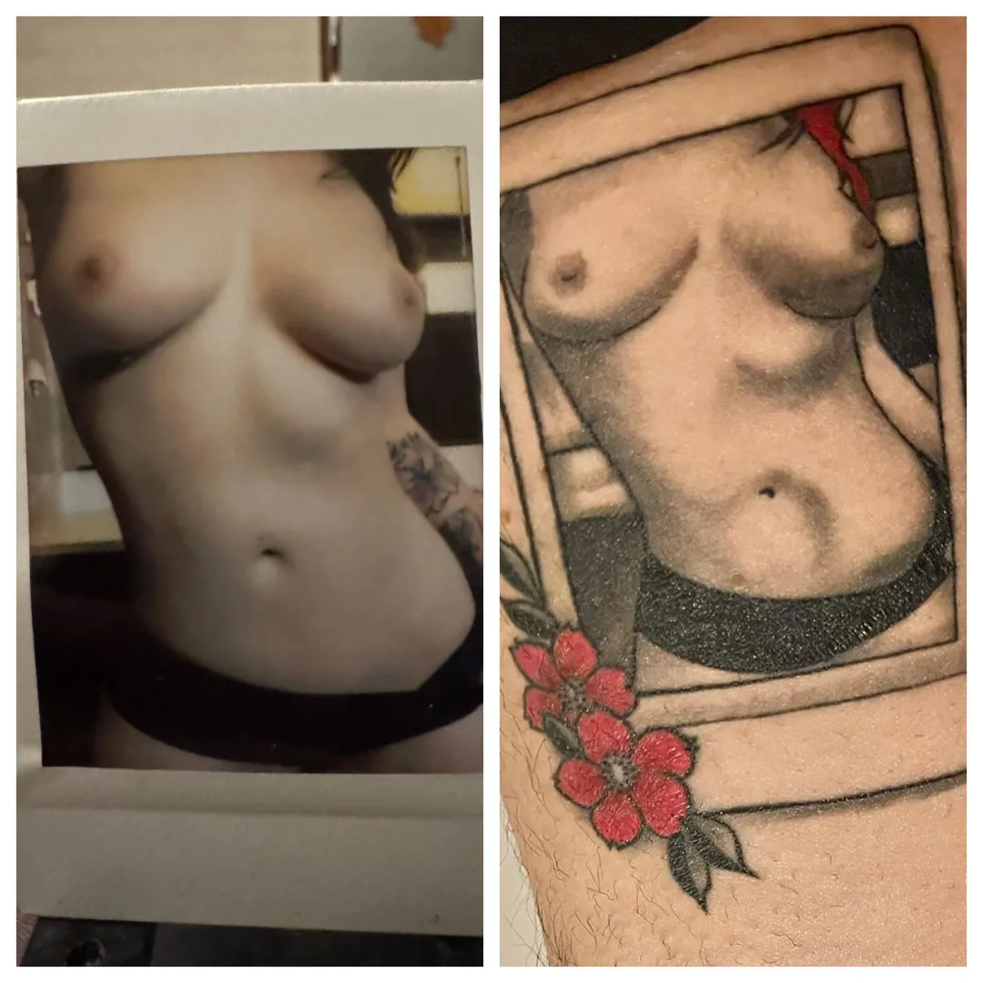 I had my favorite nudie Polaroid tattooed on my forearm