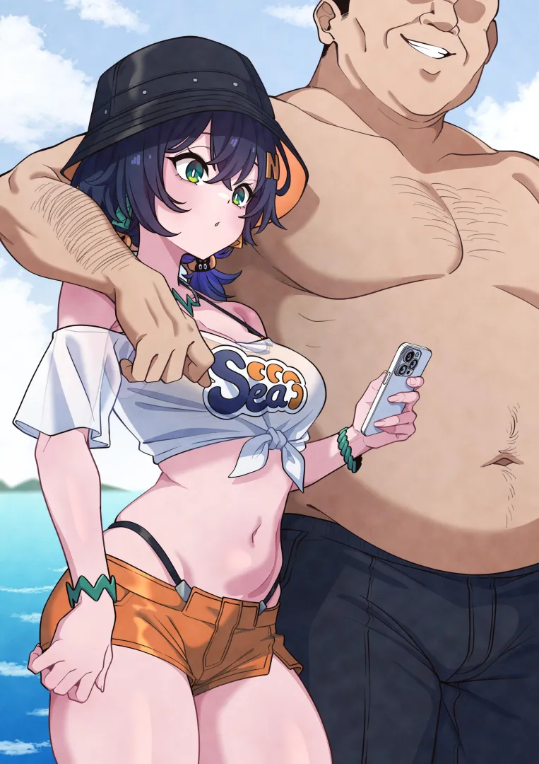 sub femboy doing public service by feeding hentai to middle aged guys until they shoot ropes~ (social in body text)