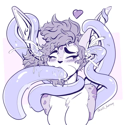 Sweet Earfuck [FT] (Art by Hornyskull/@skull_horny)