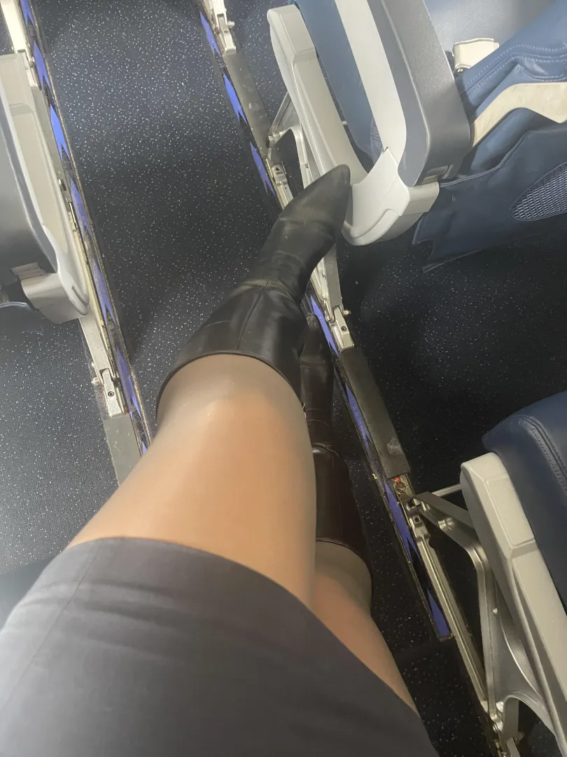 work boots with pantyhose will always be an elite combo