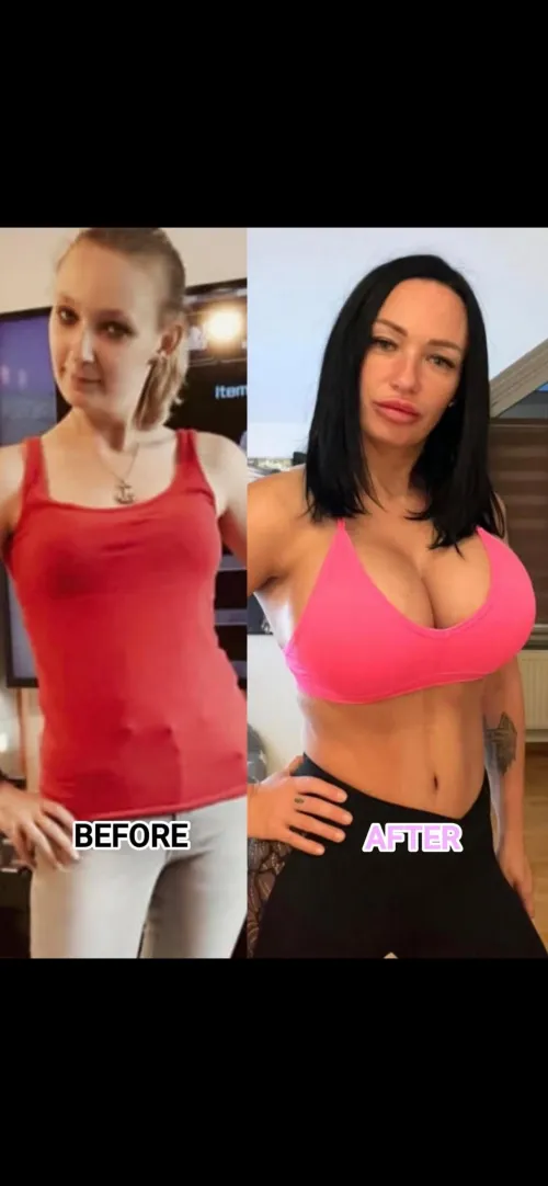 Before and after transformation