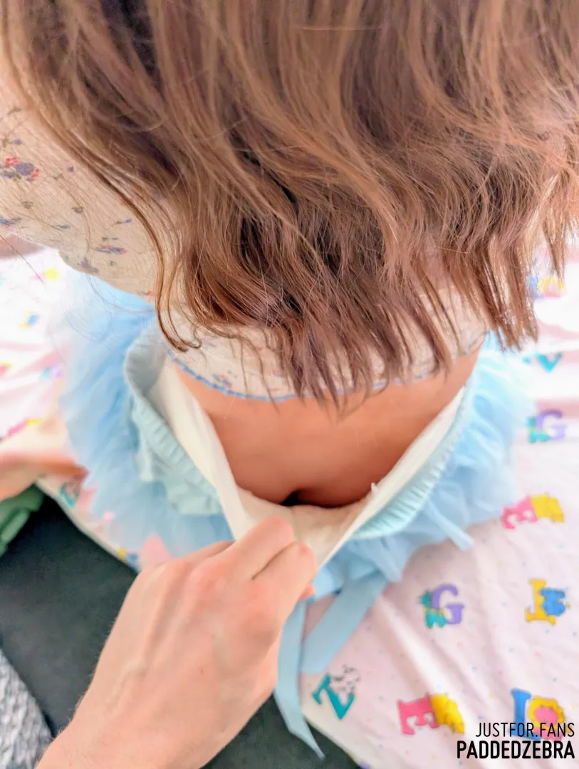 I love when Daddy pulls on my daipey to check if I made  - Always makes me feel super little