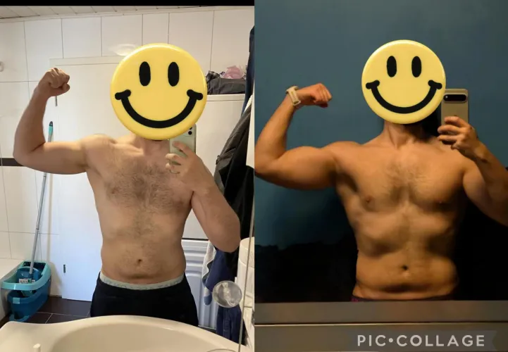M[29] - just finished winter bulk. not the skinny guy anymore (2023 vs 2026)