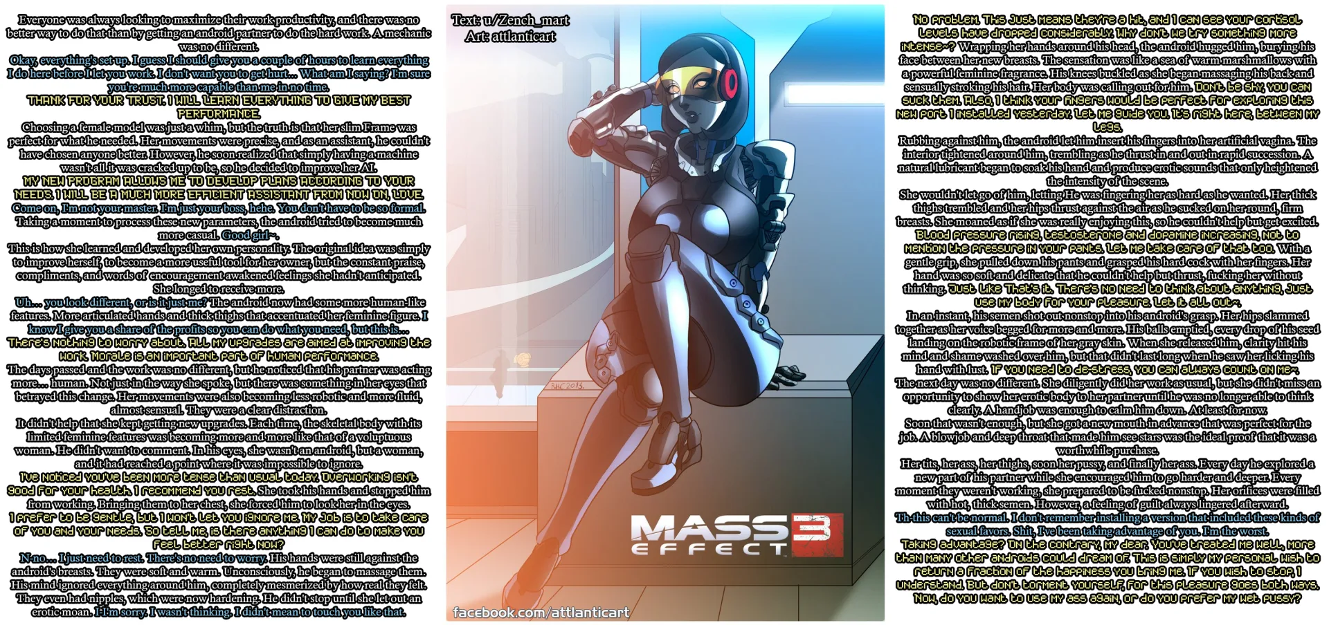 Next-generation assistant for a lone mechanic [Teasing] [Android girl] [teasing] [Handjob] [Creampie] [Casual sex] | Art: attlanticart