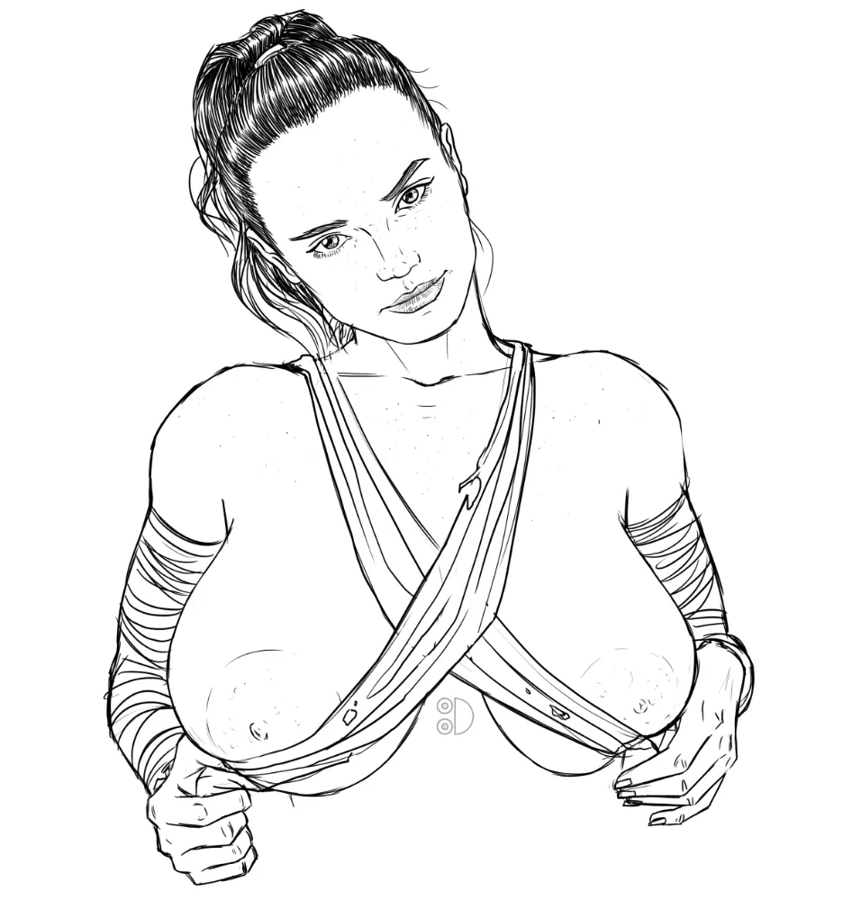 Rey found a breast expansion stim in the wreckage of a Star Destroyer (Tittydispenser)