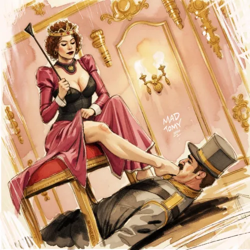 The queen trains her general