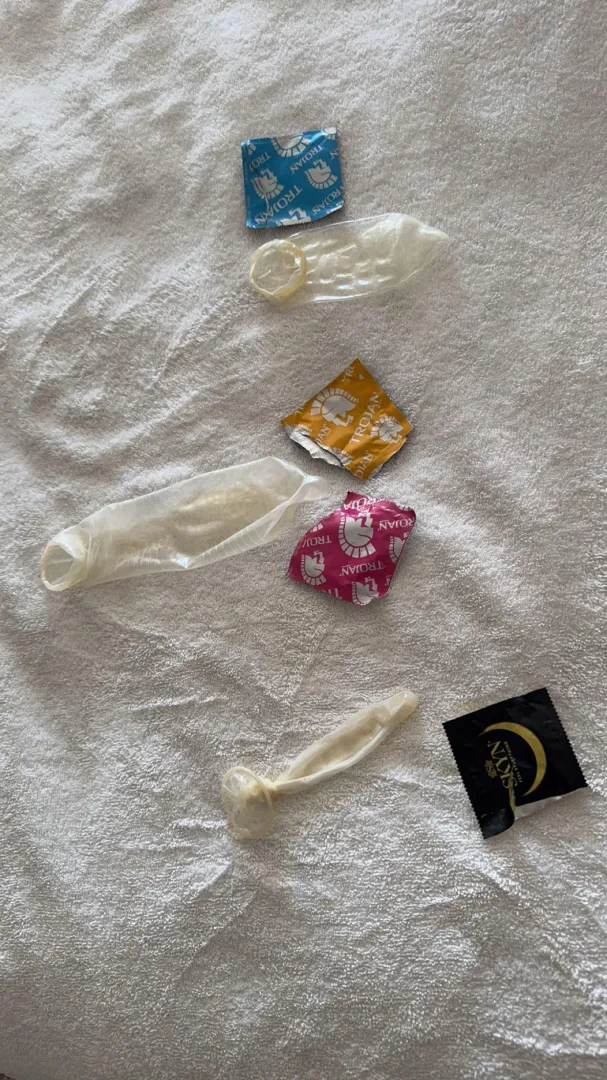 used condoms/ underwear/ piss