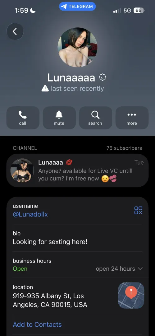 Check out her telegram