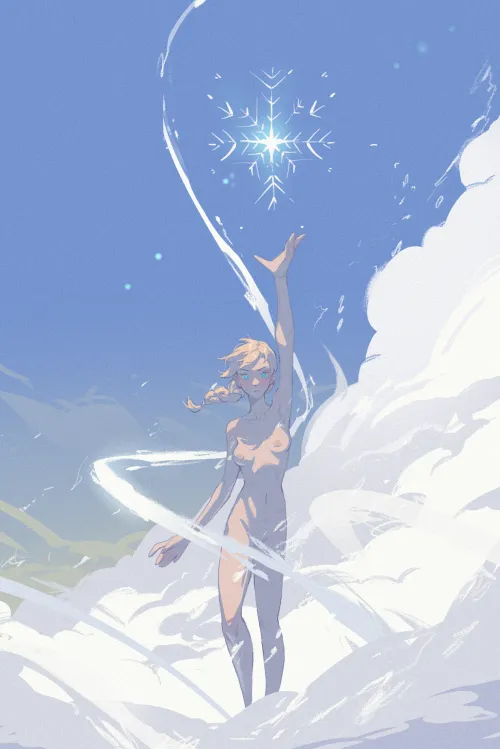 Elsa charging her powers