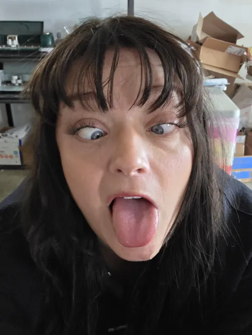 I got my tongue out for you to aim at