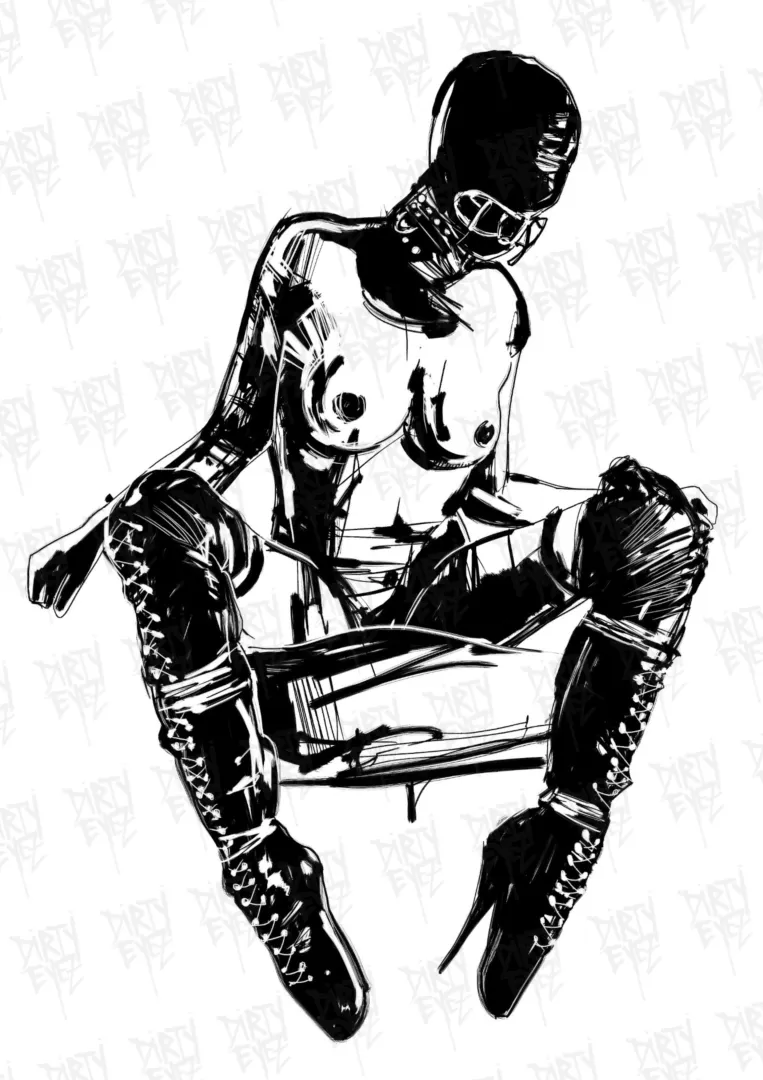 Latex Doll with Spider Gag and Ballet Boots by Me