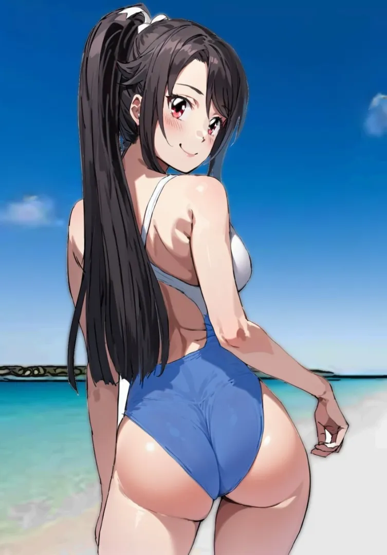 Mashiro Swimsuit Booty on the Beach [High School Fleet]