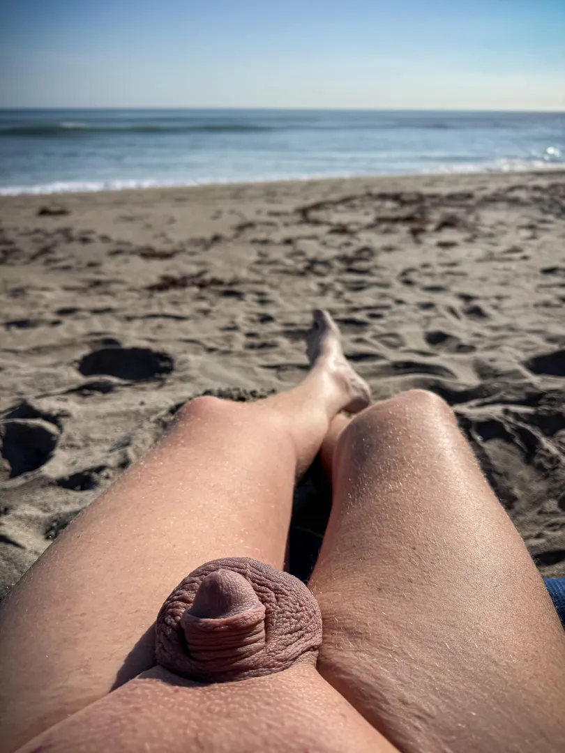 On the beach and enjoying the sun for the world to see!