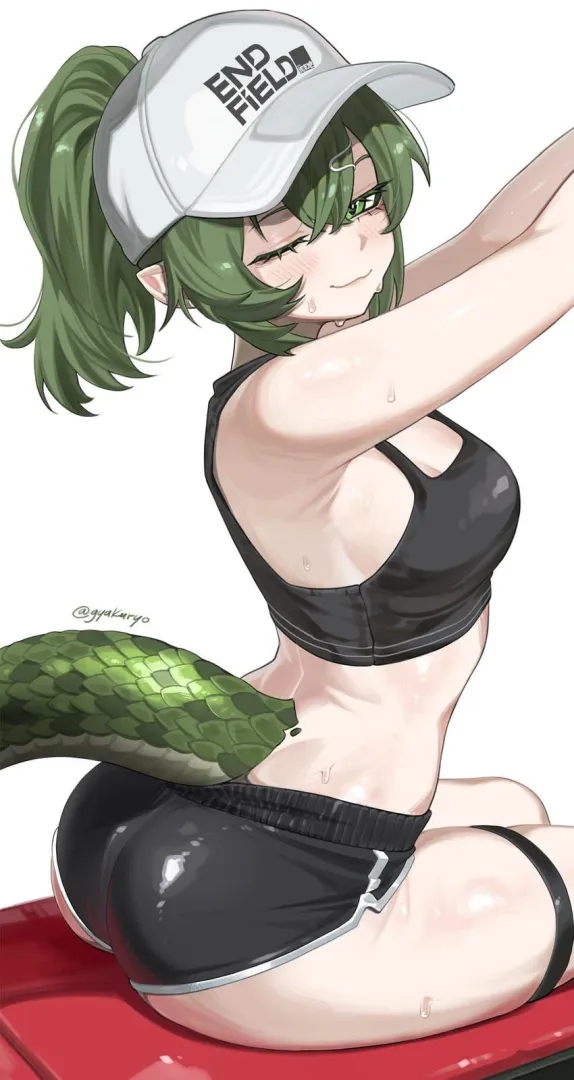 Sweaty Sporty Fluorite Dolphin Shorts Booty [Arknights]